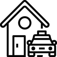 Home outline icon symbol vector image. Illustration of the house real estate graphic property design image