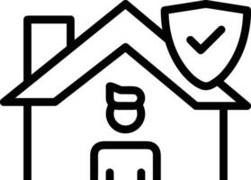 Home outline icon symbol vector image. Illustration of the house real estate graphic property design image