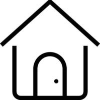 Home outline icon symbol vector image. Illustration of the house real estate graphic property design image