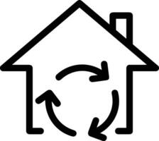 Home outline icon symbol vector image. Illustration of the house real estate graphic property design image