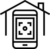 Home outline icon symbol vector image. Illustration of the house real estate graphic property design image