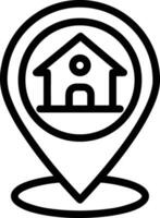 Home outline icon symbol vector image. Illustration of the house real estate graphic property design image