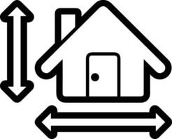 Home outline icon symbol vector image. Illustration of the house real estate graphic property design image