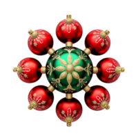 ai generiert rot Weihnachten Ball png