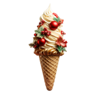 AI generated Christmas ice Cream png
