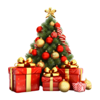 ai gegenereerd Kerstmis boom met geschenk doos png