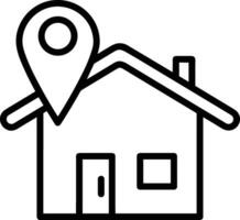 Home outline icon symbol vector image. Illustration of the house real estate graphic property design image