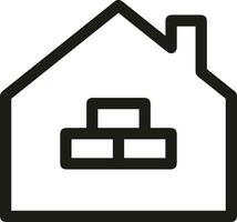 Home outline icon symbol vector image. Illustration of the house real estate graphic property design image