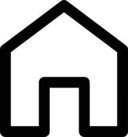 Home outline icon symbol vector image. Illustration of the house real estate graphic property design image