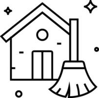 Home outline icon symbol vector image. Illustration of the house real estate graphic property design image