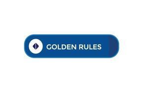 new golden rules website, click button, level, sign, speech, bubble  banner, vector