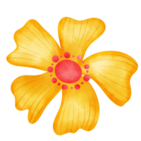 amarillo orquídea acuarela mano dibujar png