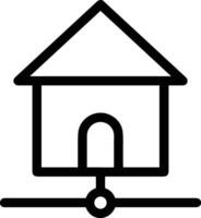 Home outline icon symbol vector image. Illustration of the house real estate graphic property design image