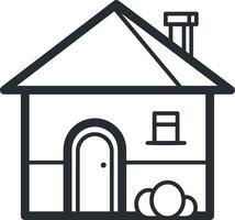 Home outline icon symbol vector image. Illustration of the house real estate graphic property design image