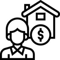 Home outline icon symbol vector image. Illustration of the house real estate graphic property design image