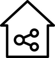 Home outline icon symbol vector image. Illustration of the house real estate graphic property design image