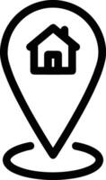 Home outline icon symbol vector image. Illustration of the house real estate graphic property design image