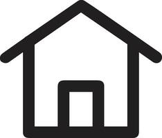 Home outline icon symbol vector image. Illustration of the house real estate graphic property design image