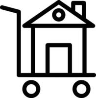 Home outline icon symbol vector image. Illustration of the house real estate graphic property design image