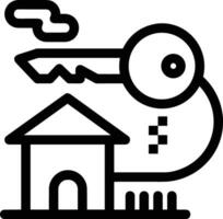 Home outline icon symbol vector image. Illustration of the house real estate graphic property design image