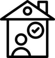 Home outline icon symbol vector image. Illustration of the house real estate graphic property design image