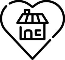 Home outline icon symbol vector image. Illustration of the house real estate graphic property design image