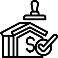 Home outline icon symbol vector image. Illustration of the house real estate graphic property design image