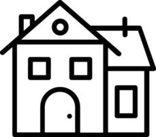 Home outline icon symbol vector image. Illustration of the house real estate graphic property design image