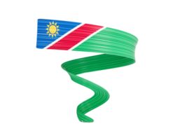 Namibia flag, 3d illustration png