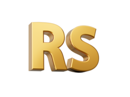 3d golden glänzend pakistanisch Rupie Währung Symbol rs , 3d Illustration png