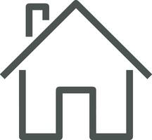 Home outline icon symbol vector image. Illustration of the house real estate graphic property design image