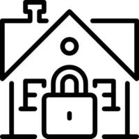 Home outline icon symbol vector image. Illustration of the house real estate graphic property design image