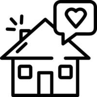 Home outline icon symbol vector image. Illustration of the house real estate graphic property design image