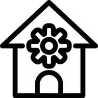 Home outline icon symbol vector image. Illustration of the house real estate graphic property design image