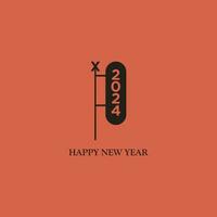 2024 happy new year logo text design 2024 number design template vector illustration