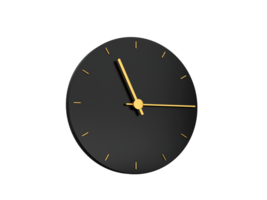 Premium Gold Clock icon quarter past eleven . eleven fifteen o'clock Time icon 3d illustration png