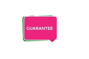 new guarantee website, click button, level, sign, speech, bubble  banner, vector