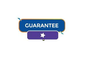 new guarantee website, click button, level, sign, speech, bubble  banner, vector