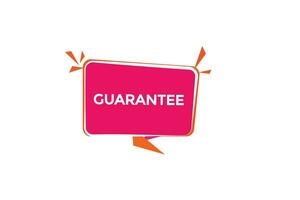 new guarantee website, click button, level, sign, speech, bubble  banner, vector