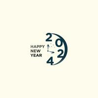 2024 happy new year logo text design 2024 number design template vector illustration