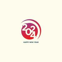 2024 happy new year logo text design 2024 number design template vector illustration