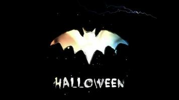 gelukkig halloween animatie spookachtig pompoen spin geest knuppel spinneweb halloween dag en nieuw jaar 2024 video