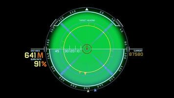 arma, pistola, militare, esercito telescopio digitale scopo bersaglio telaio copertura animazione Schermo isolato su verde schermo sfondo video