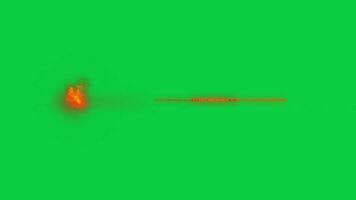 laser pistolet faisceau Feu boucle animation, superpuissance attaque Animé effet isolé sur vert écran Contexte video