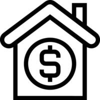 Home outline icon symbol vector image. Illustration of the house real estate graphic property design image