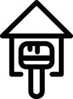 Home outline icon symbol vector image. Illustration of the house real estate graphic property design image