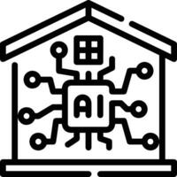 Home outline icon symbol vector image. Illustration of the house real estate graphic property design image