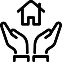 Home outline icon symbol vector image. Illustration of the house real estate graphic property design image