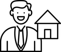 Home outline icon symbol vector image. Illustration of the house real estate graphic property design image