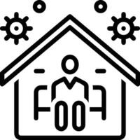 Home outline icon symbol vector image. Illustration of the house real estate graphic property design image
